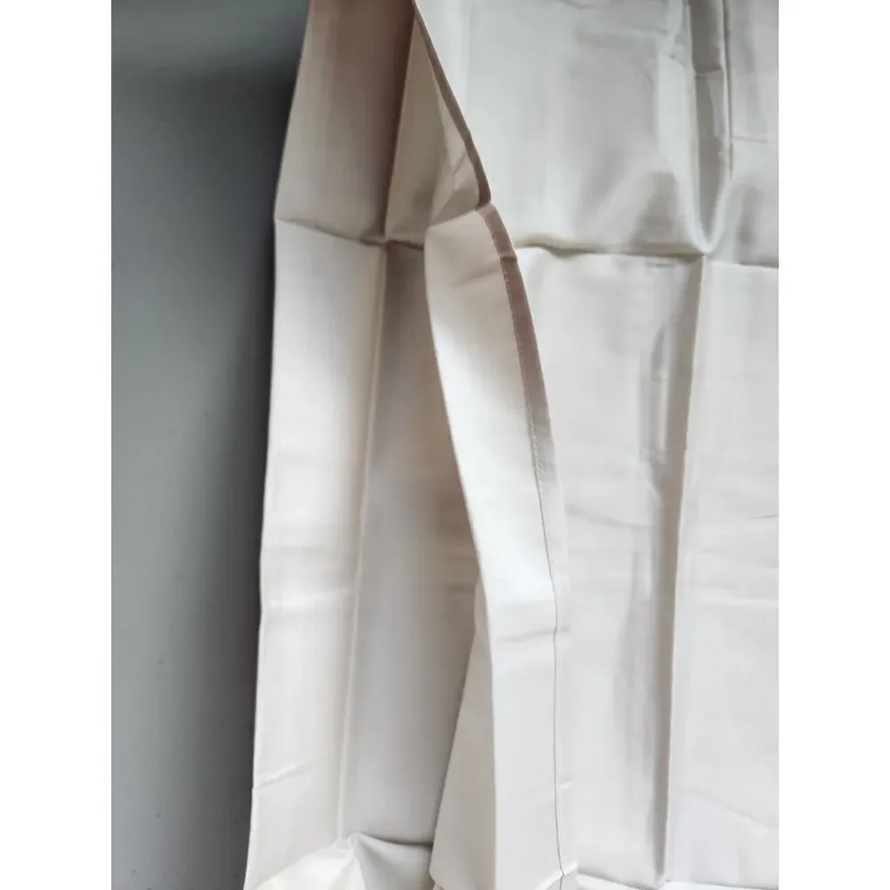 New Frette 2 PC Set Pave Embroidery Cotton King Sham Beige Green #03